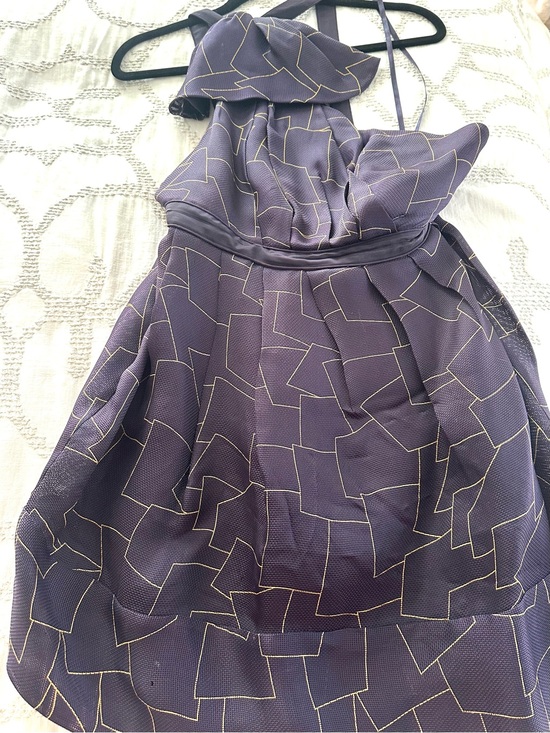 Thread Social Dresses & Skirts - Thread Social Purple Halter Dress with Gold Stitching